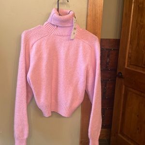 NWT Zara pink turtleneck sweater size small